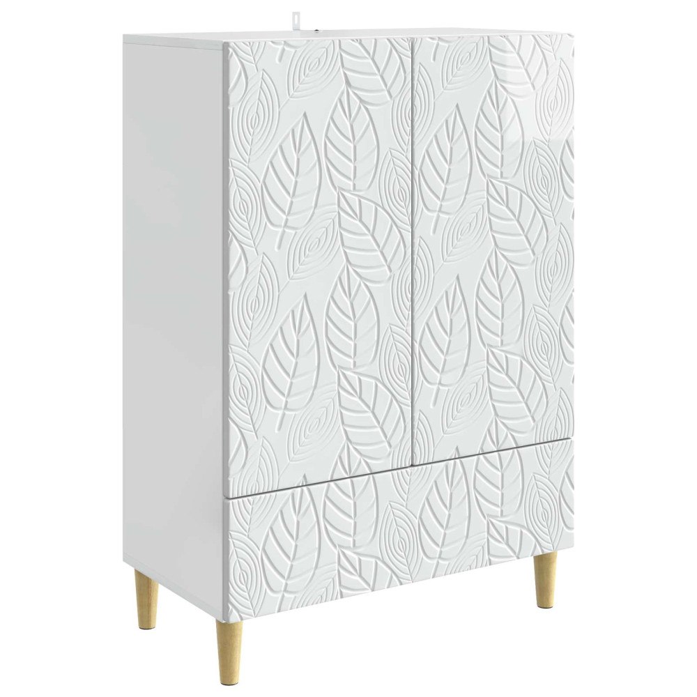 vidaXL Sideboard Vit högglans 66 x 34,5 x 95 cm Konstruerat trä
