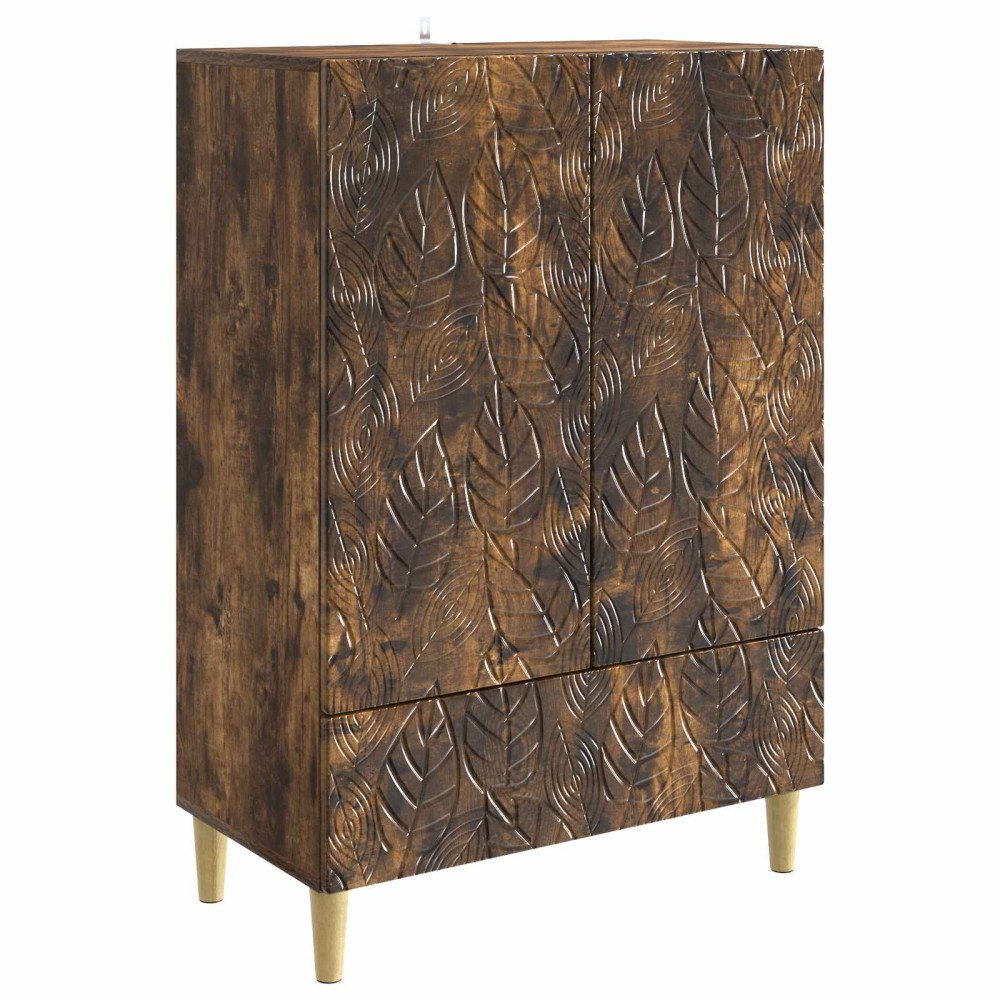 vidaXL Sideboard Rökt ek 66 x 34,5 x 95 cm Konstruerat trä