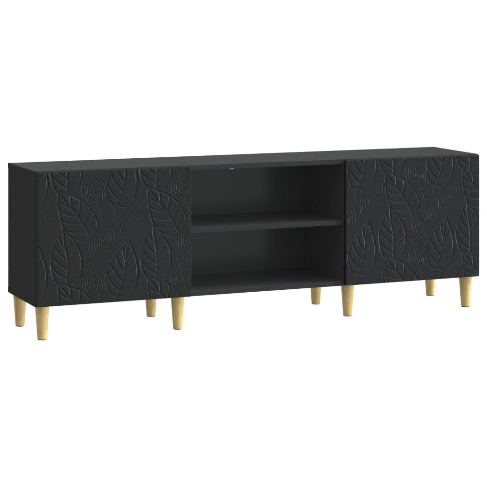 vidaXL TV-skåp 150 x 31 x 50 cm Svart Konstruerat trä