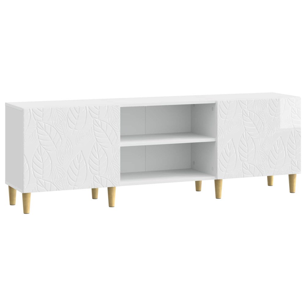 vidaXL TV-skåp 150 x 31 x 50 cm Vit högglans Konstruerat trä
