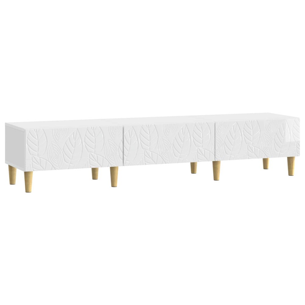 vidaXL TV-skåp 147 x 34,5 x 30 cm Vit högglans Konstruerat trä