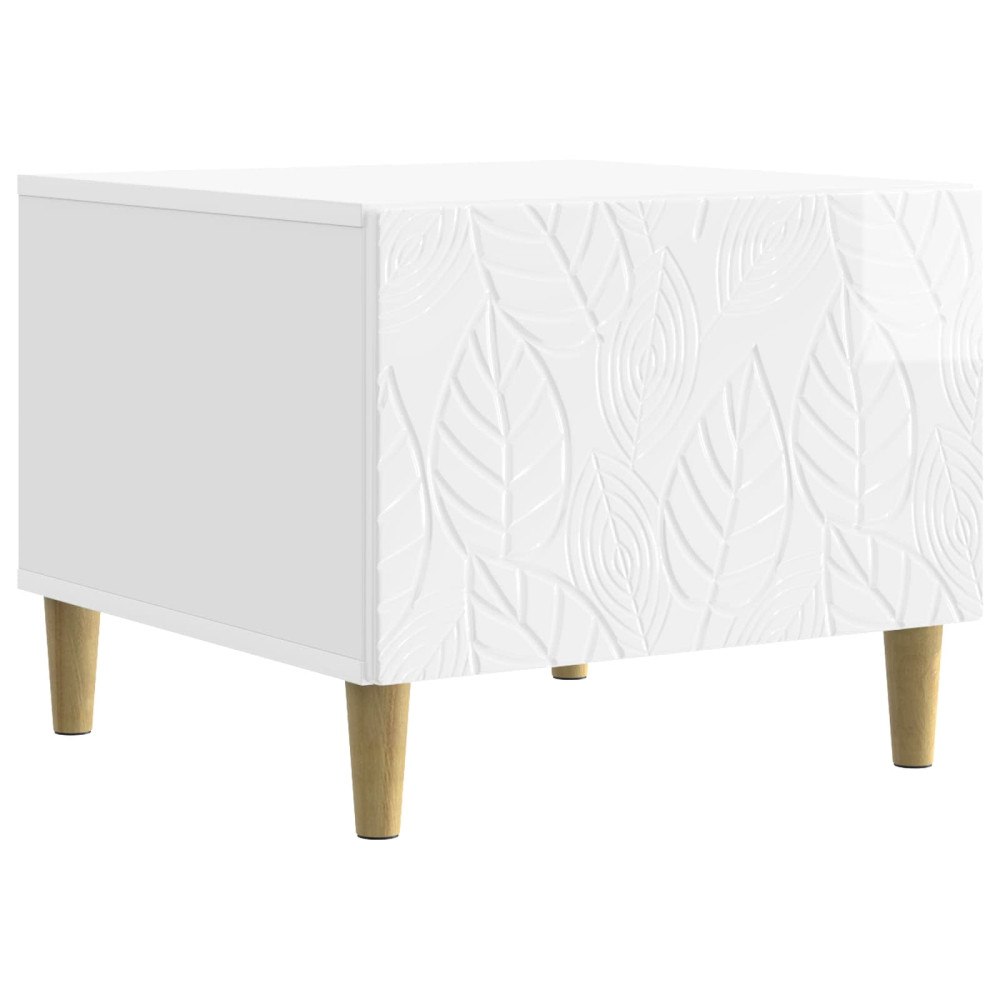 vidaXL Kaffeebord Vit högglans 50 x 49 x 40 cm Konstruerat trä
