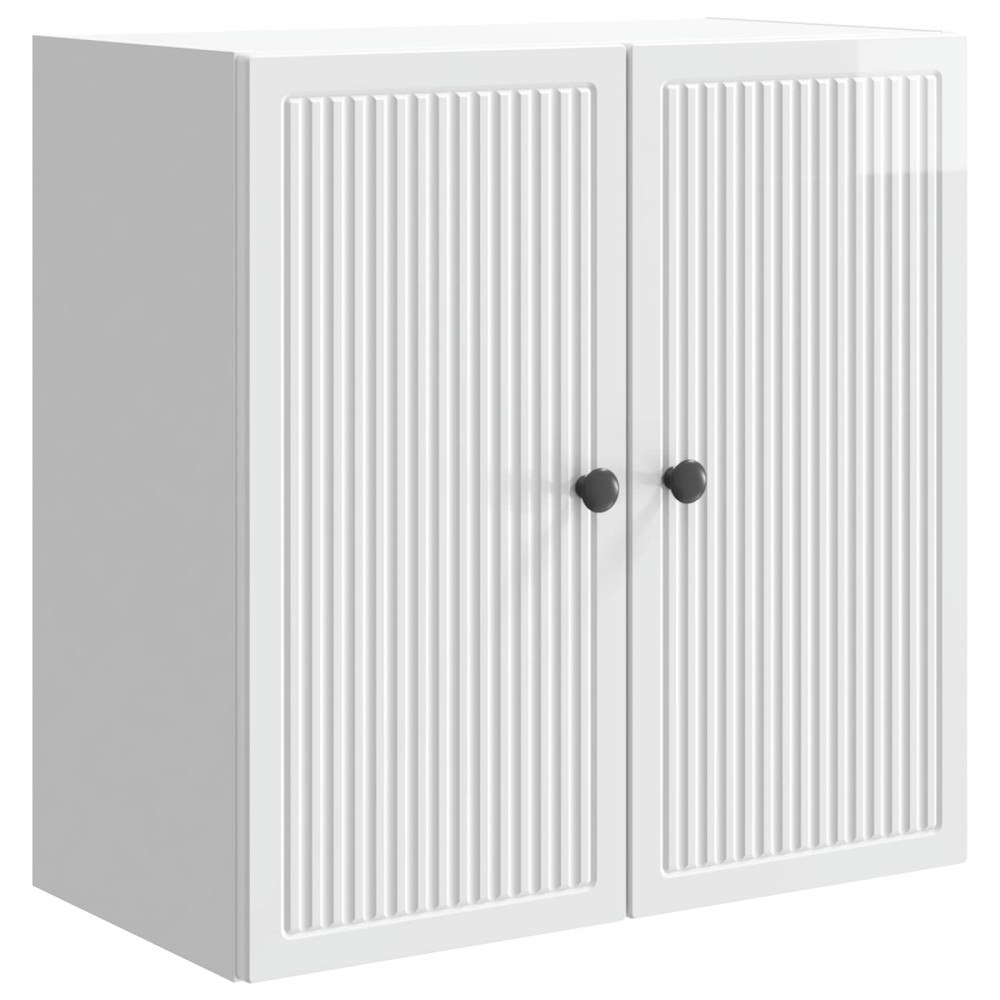 vidaXL Väggmonterat skåp Vit högglans 59 x 31 x 60 cm Konstruerat trä