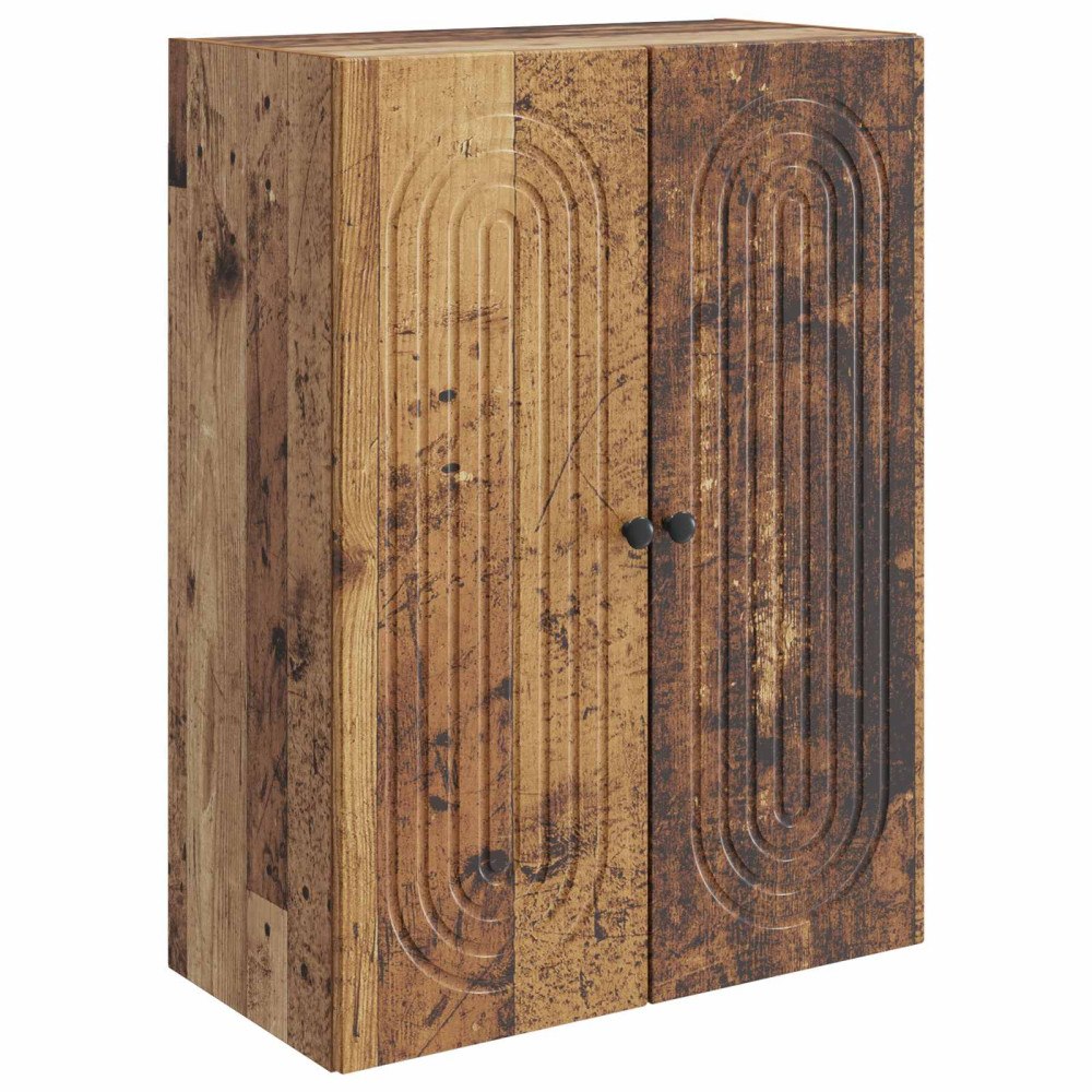 vidaXL Väggmonterat skåp Gammalt trä 66 x 34,5 x 90 cm Konstruerat trä