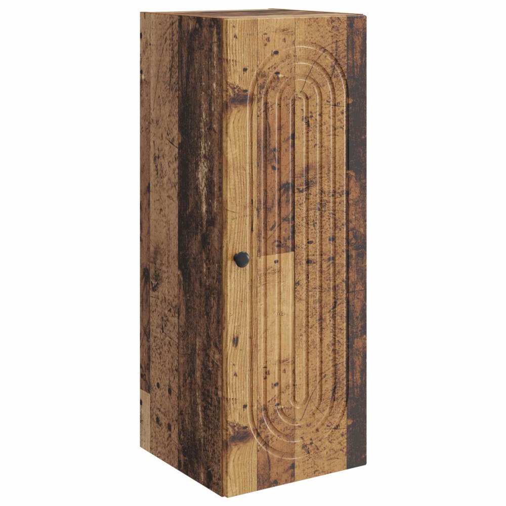 vidaXL Väggmonterat skåp Gammalt trä 33 x 34,5 x 90 cm Konstruerat trä