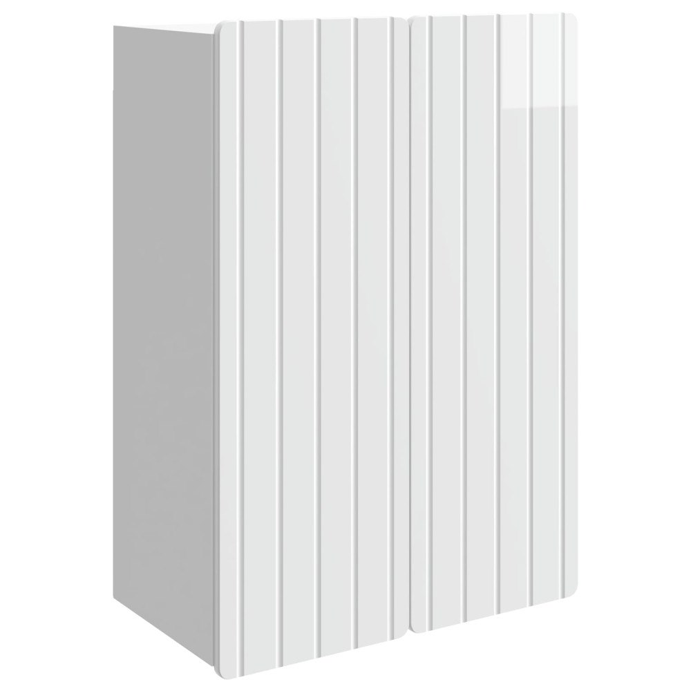 vidaXL Väggmonterat skåp Vit högglans 66 x 34,5 x 92 cm