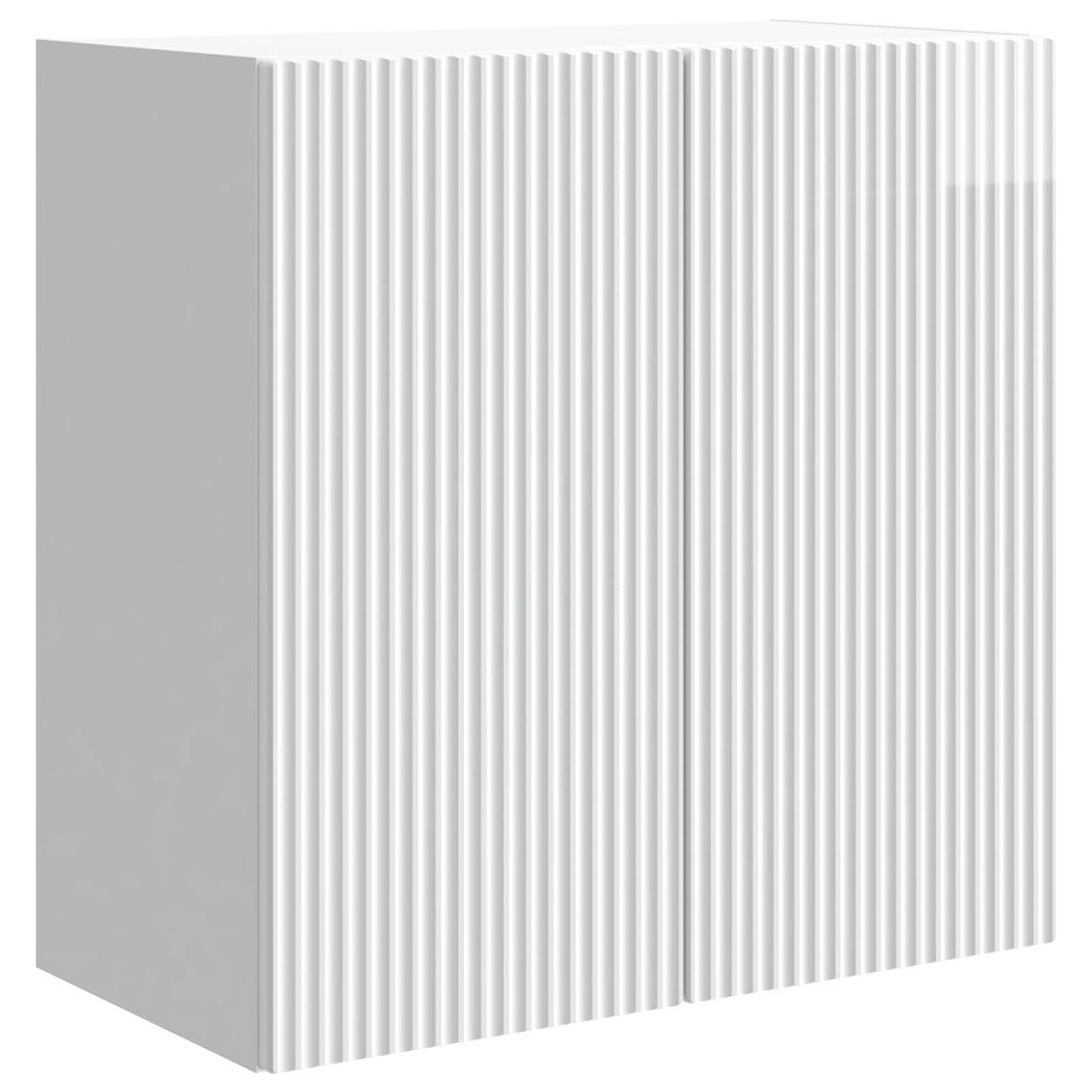 vidaXL Väggmonterat skåp Vit högglans 59 x 31 x 60 cm Konstruerat trä