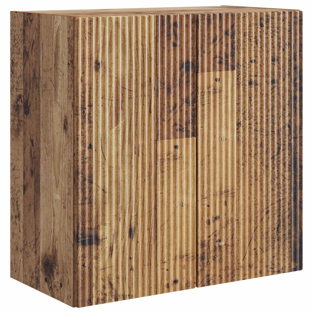 vidaXL Väggmonterat skåp Gammalt trä 59 x 31 x 60 cm Konstruerat trä