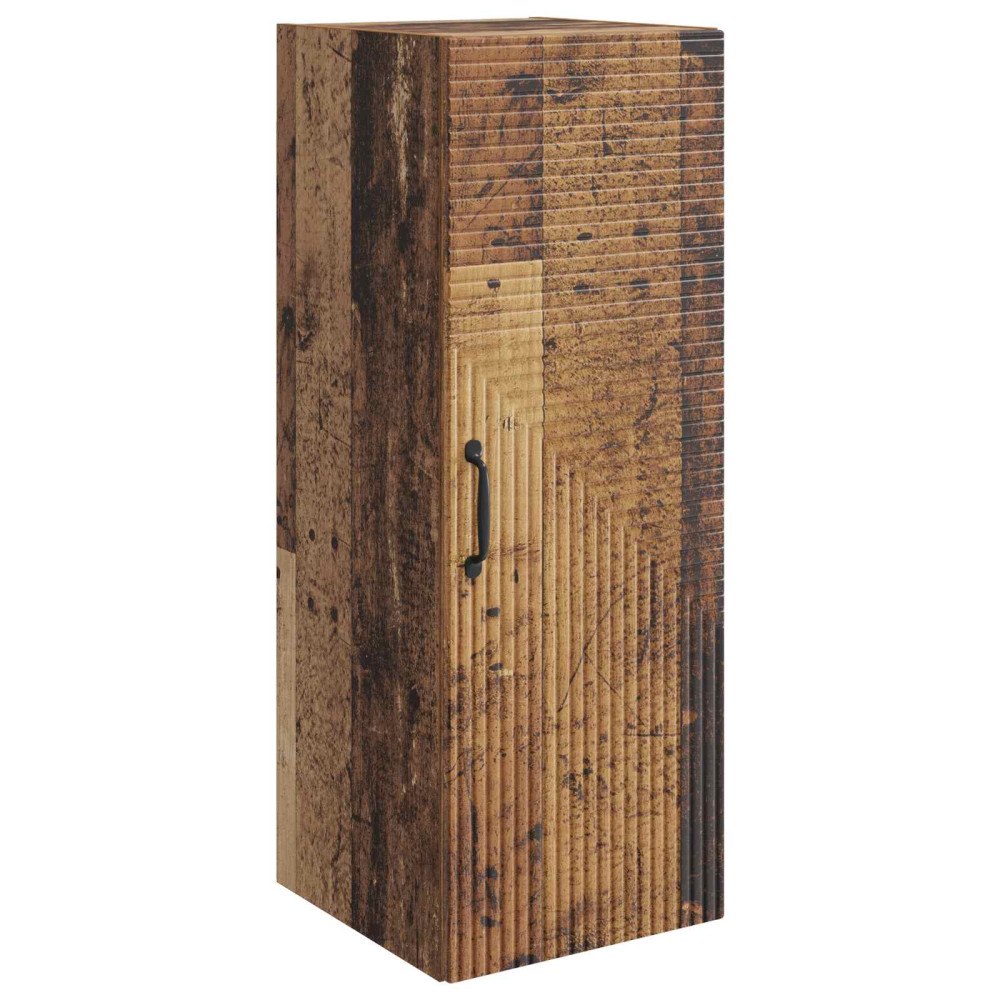 vidaXL Väggmonterat skåp Gammalt trä 33 x 34,5 x 90 cm Konstruerat trä