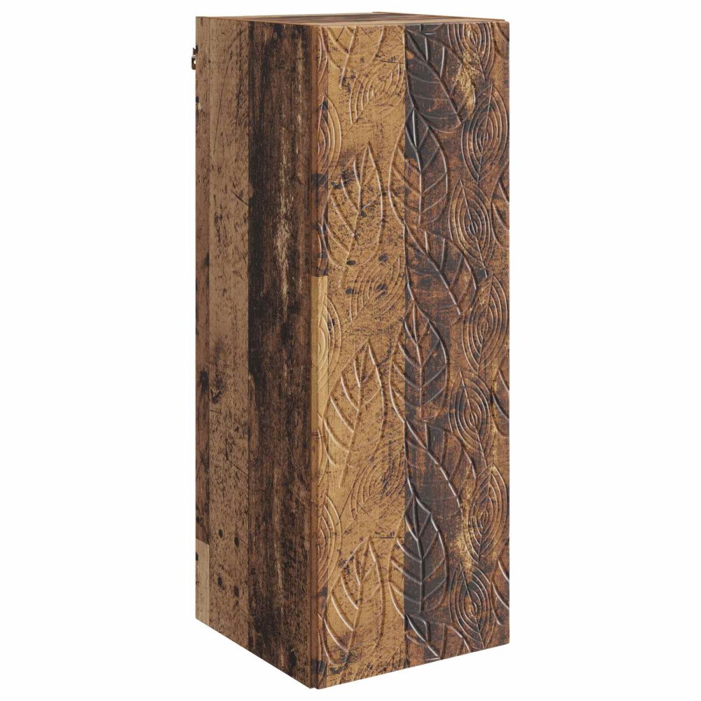 vidaXL Väggmonterat skåp Gammalt trä 33 x 34,5 x 90 cm Konstruerat trä