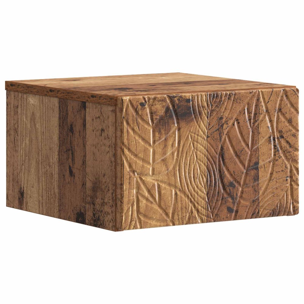 vidaXL Väggmonterat Sängbord Gammalt trä 49 x 34,5 x 20 cm
