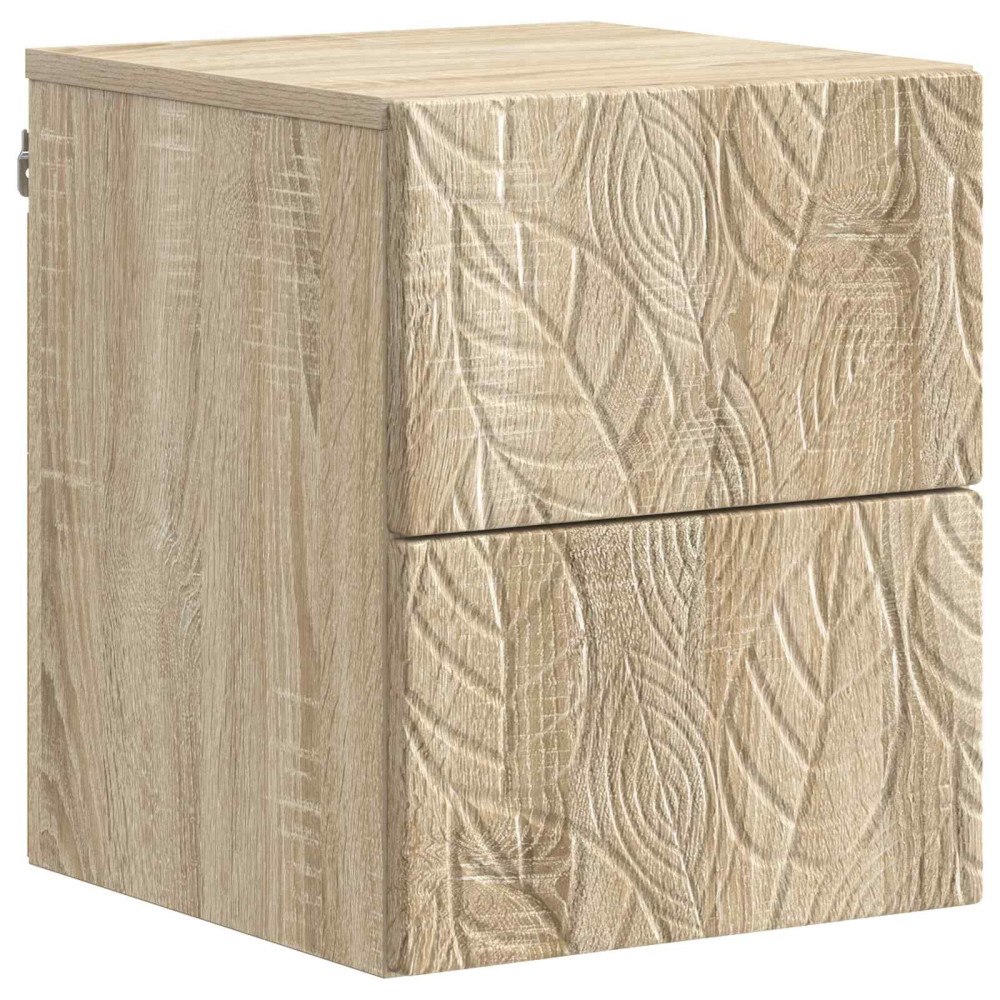 vidaXL Väggmonterat Sängbord Sonoma-ek 34,5 x 33 x 40 cm