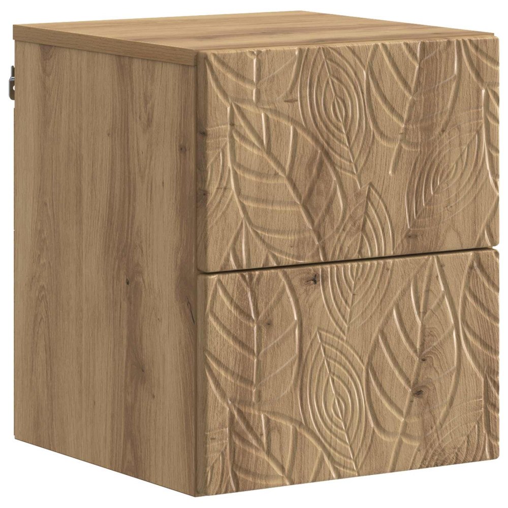 vidaXL Väggmonterat Sängbord Artisan-ek 34,5 x 33 x 40 cm