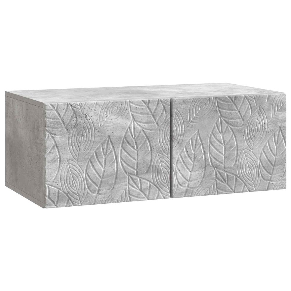 vidaXL Väggmonterad TV-bänk 78,5 x 31 cm Betonggrå Konstruerat trä