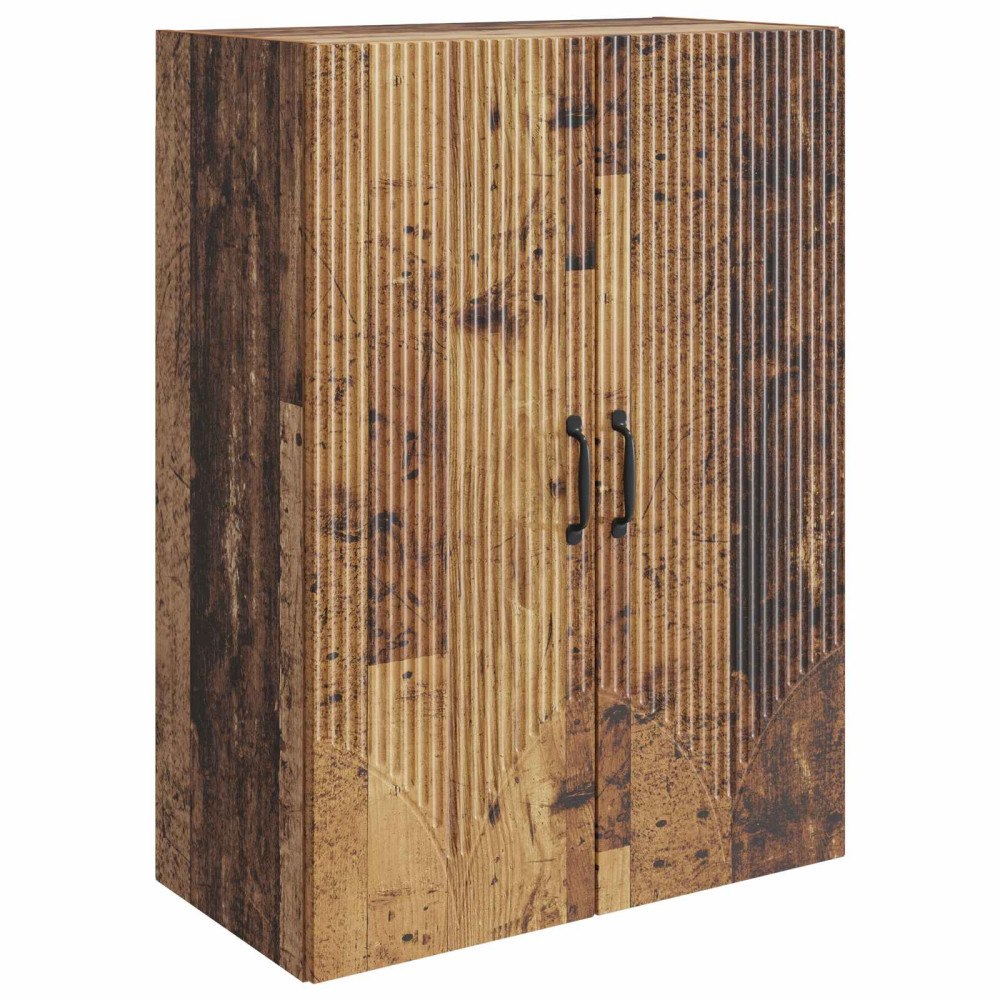 vidaXL Väggmonterat skåp Gammalt trä 66 x 34,5 x 90 cm Konstruerat trä