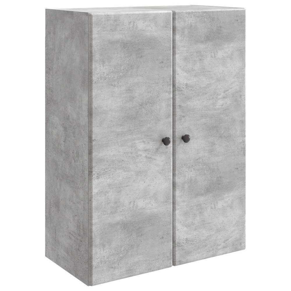 vidaXL Väggmonterat skåp Betonggrå 66 x 34,5 x 90 cm Konstruerat trä