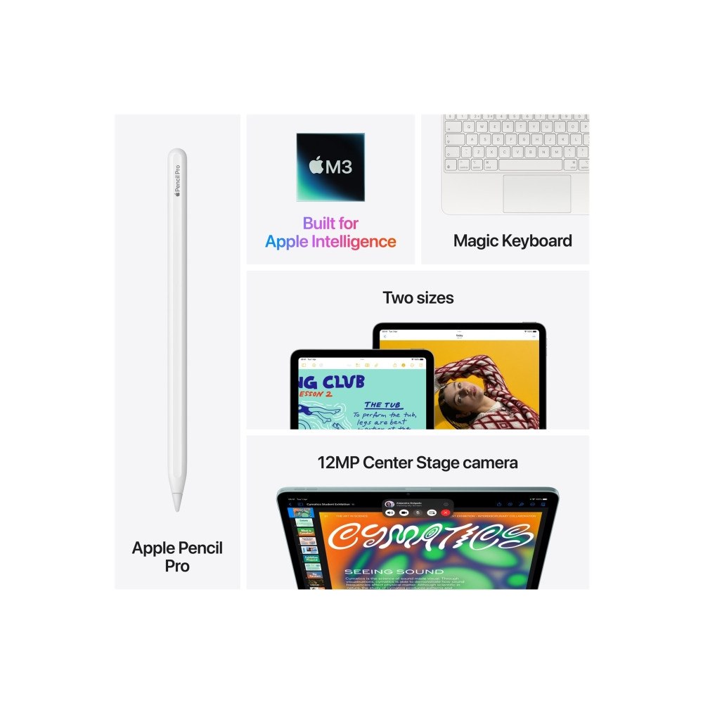 Apple Apple 11-inch iPad Air M3 Wi-Fi + Cellular - surfplatta - 1 TB - 11" - 3G, 4G, 5G