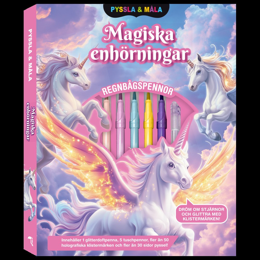 Tukan Förlag Pyssla och måla: Magiska enhörningar (bok)