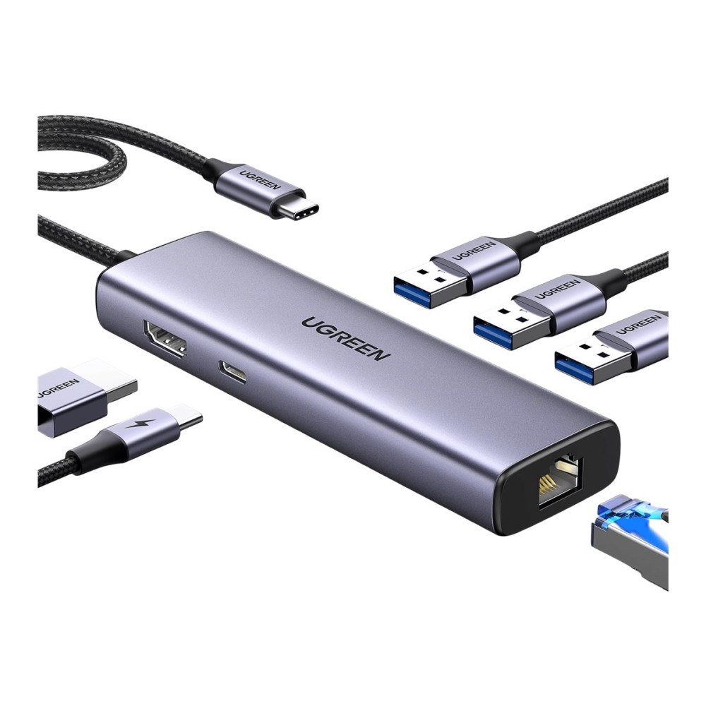 Ugreen Ugreen - hubb - 6-i-1 USB C, 4K - 6 portar