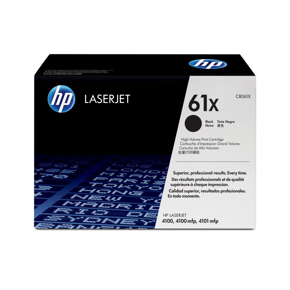 Hewlett-Packard HP 61X - Lång livslängd - svart - original - LaserJet - tonerkassett (C8061X)