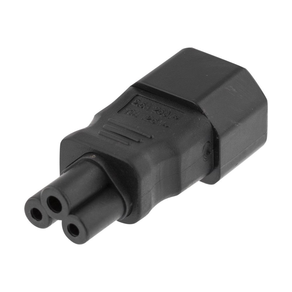 Deltaco DELTACO DEL-1011 - adapter för effektkontakt - IEC 60320 C5 till IEC 60320 C14