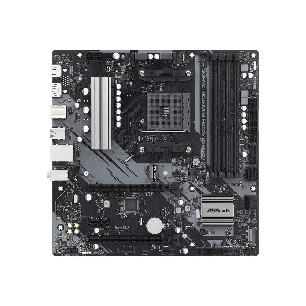 ASRock ASRock A520M Phantom Gaming 4 - moderkort - micro ATX - Socket AM4 - AMD A520