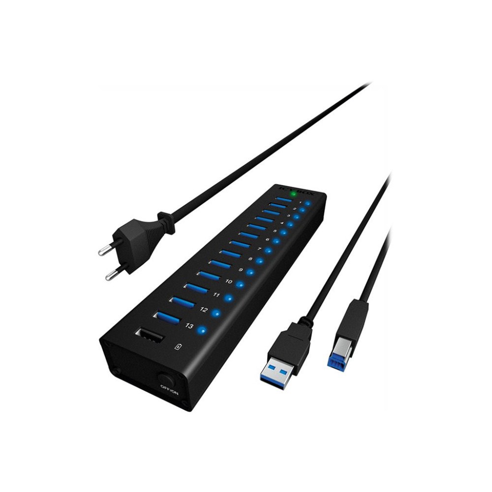 RaidSonic Technology ICY BOX IB-AC6113 - hubb - 13 portar