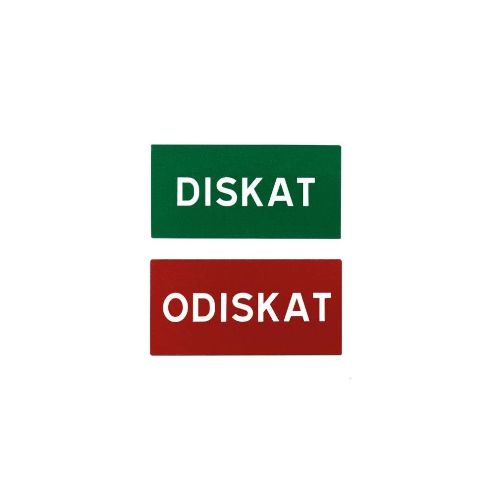 No Brand Magnetskylt Diskat/Odiskat 10x5cm