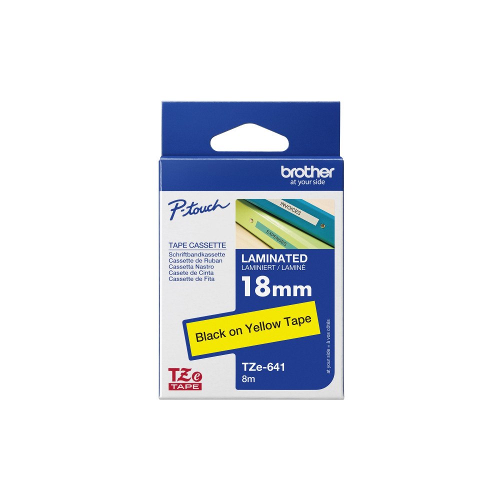 Brother Brother TZe-641 - bandlaminat - 1 kassett(er) - Rulle (1,8 cm x 8 m)