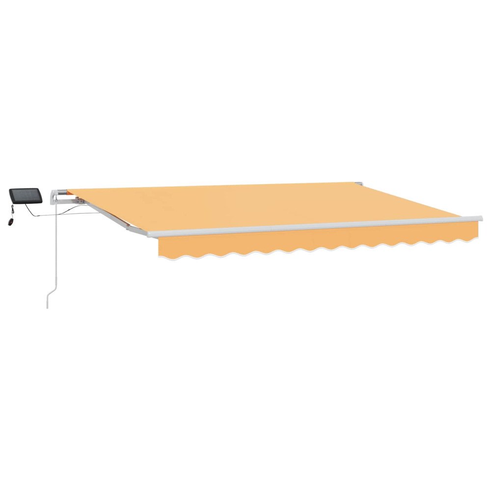 vidaXL Utdragbar markis Sand 350 x 250 cm Duk och Aluminium