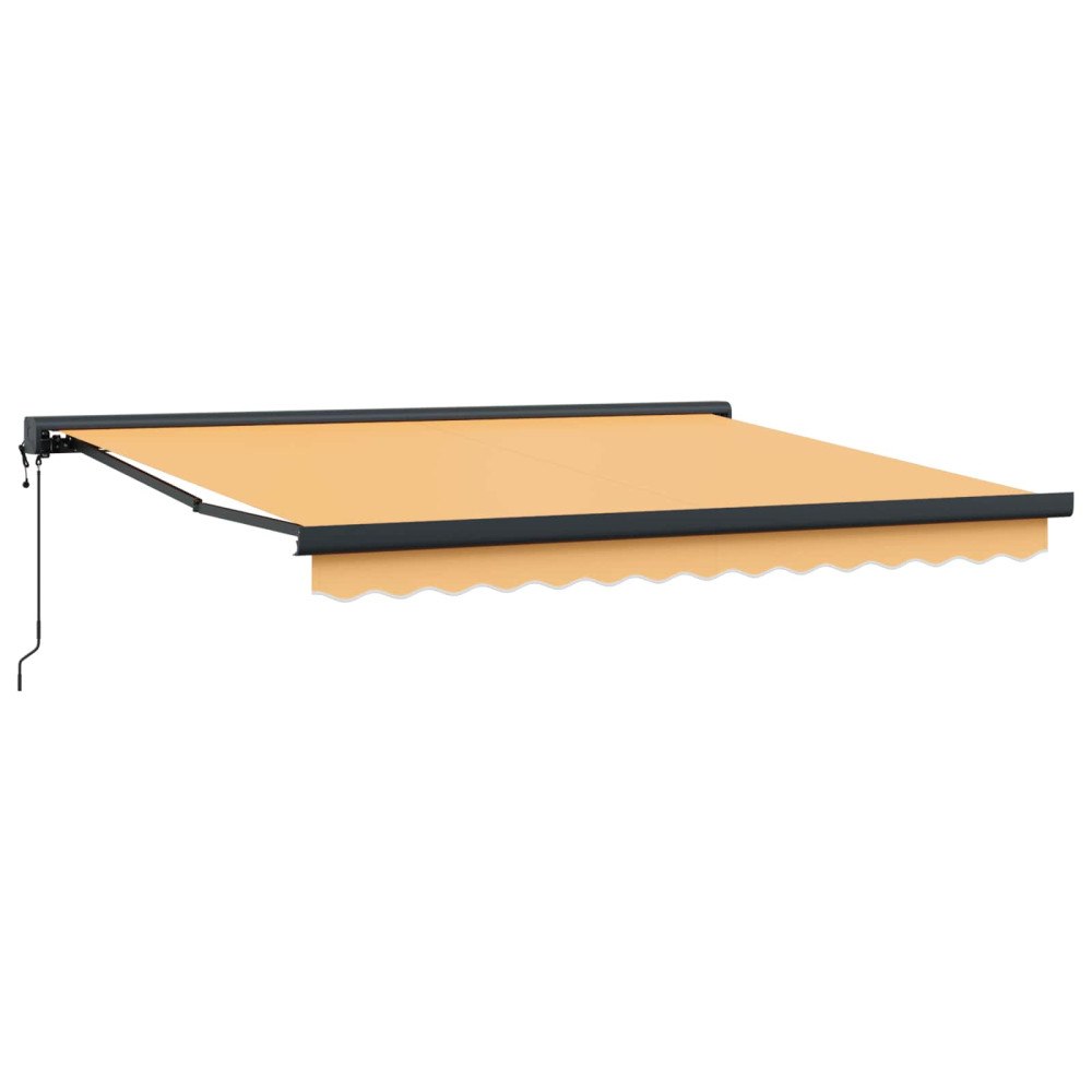 vidaXL Utdragbar markis Sand 350 x 250 cm Tyg och Metall