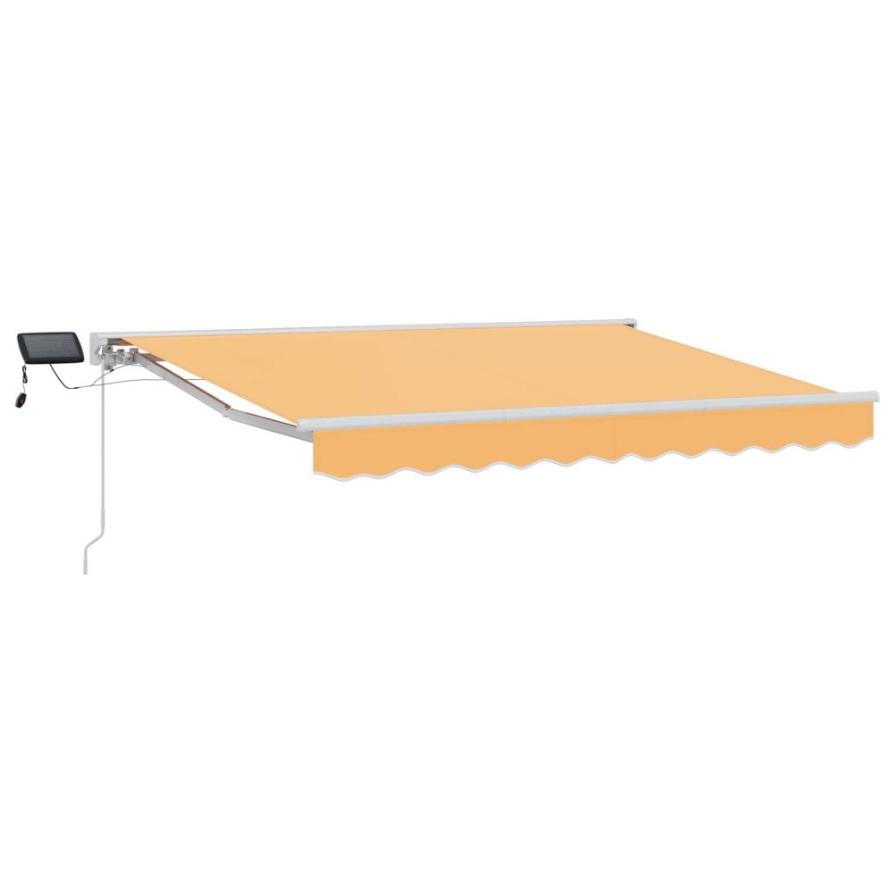 vidaXL Manuell markisram med LED-lampor Sand 3,5 x 2,5 m