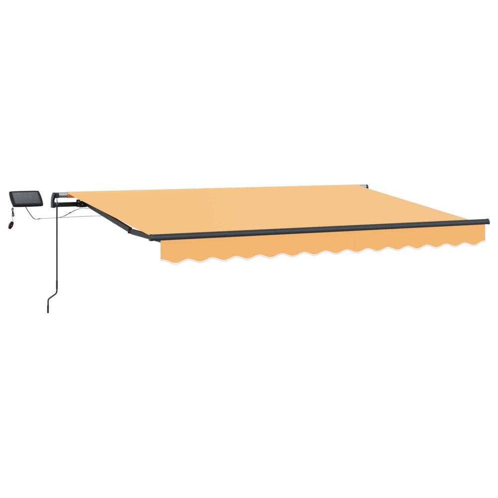 vidaXL Utdragbar markis Sand 400 × 300 cm Duk och Aluminium