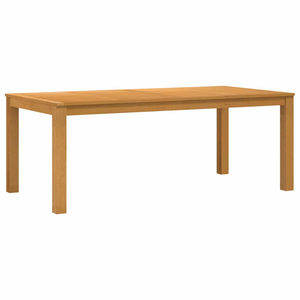 vidaXL Matbord 200 x 100 x 75 cm Massivt Ekträ Naturlig Rektangulär