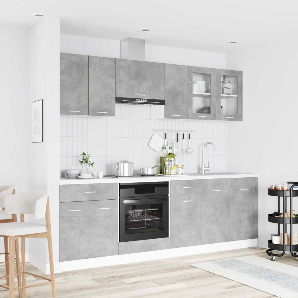 vidaXL Köksenhet Lyon 8 pcs Konstruerat trä