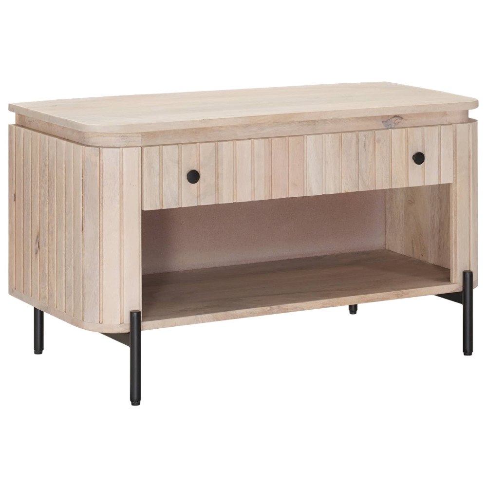 vidaXL Skobänk 85 x 37 x 48 cm Massivt mangoträ och konstruerat trä