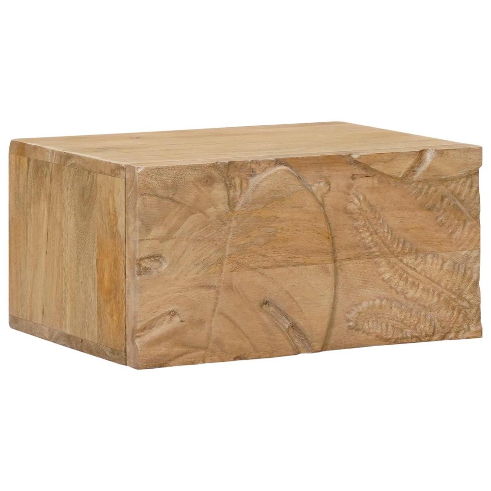 vidaXL Handgjord Sängbord Teakbrun 40 x 30 x 20 cm Massivt mangoträ
