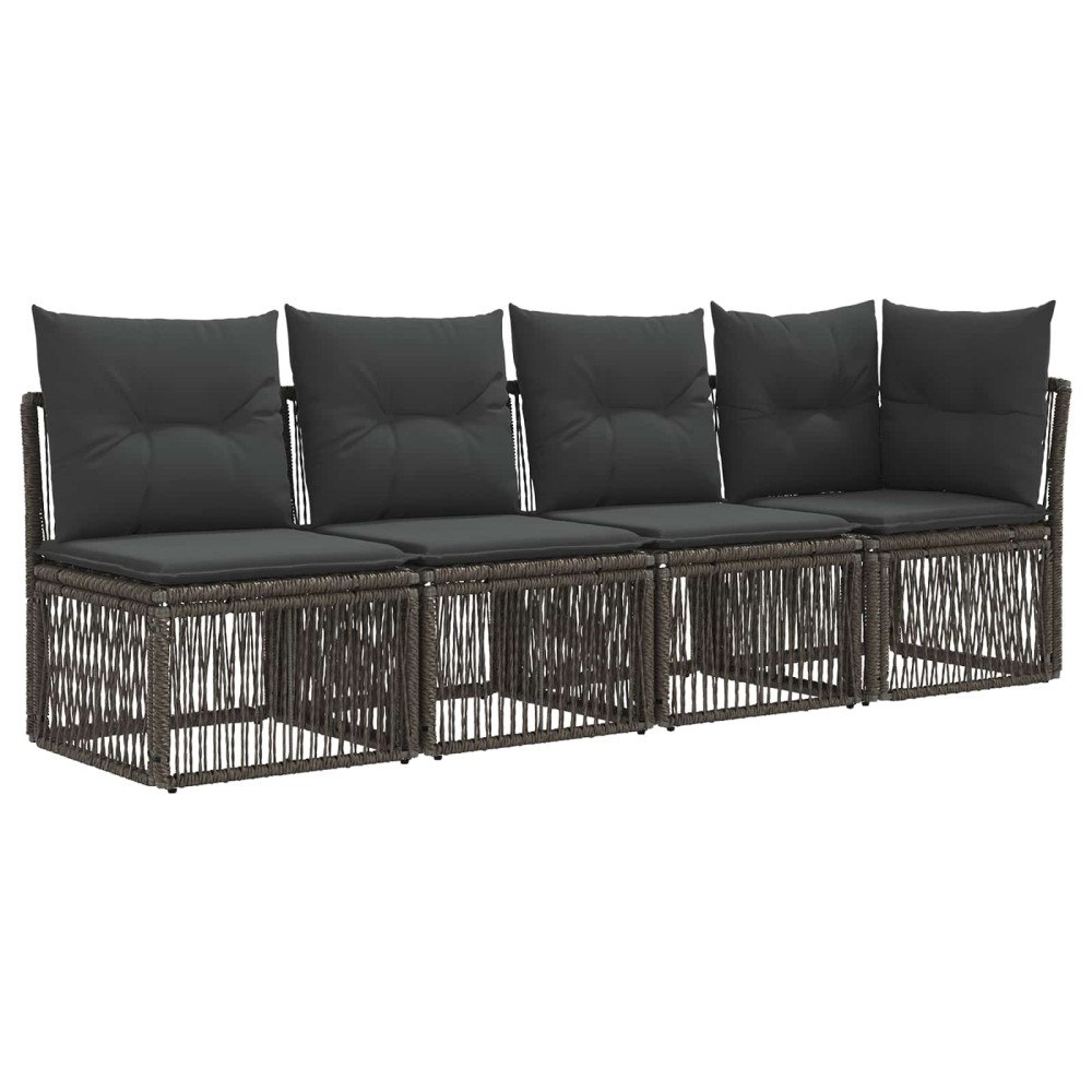 vidaXL 4-sits soffa med vänster arm 4 pcs 4-Antal sittplatser Grå