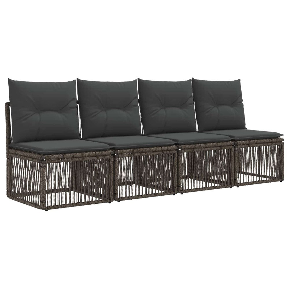 vidaXL 4-sitssoffa 4 pcs 4-Antal sittplatser Grå konstrotting