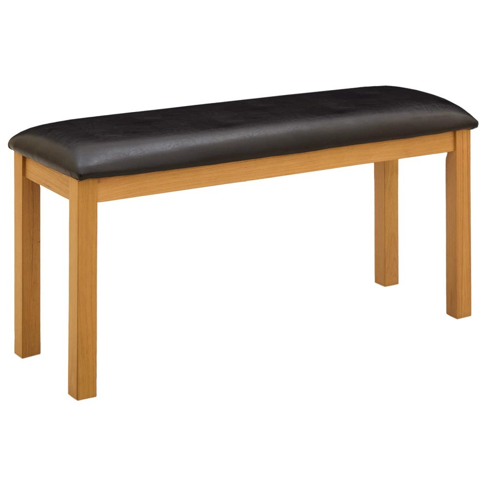 vidaXL Matbänk 95 x 32 x 45 cm Massivt Ekträ Svart