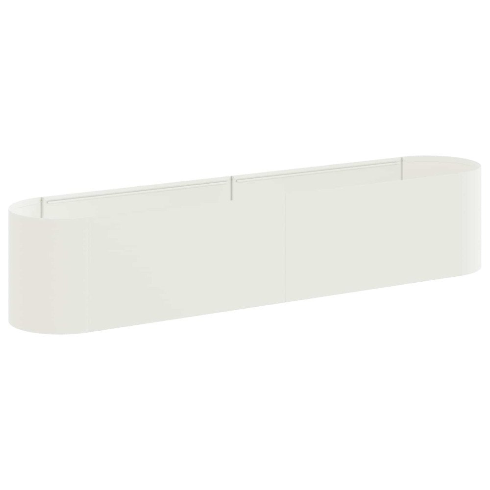 vidaXL Höjd Trädgårdsbädd Vit 200 x 40 x 40 cm