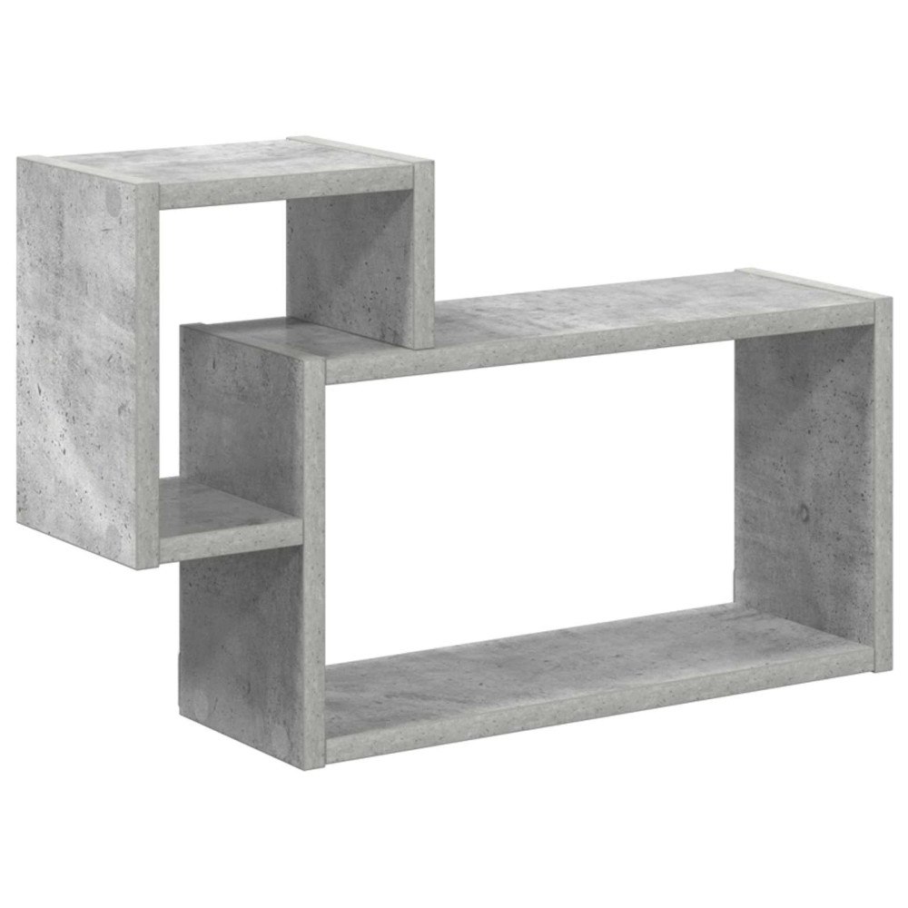 vidaXL Vägg hylla Väggmonterat Grå 55 x 15 x 35 cm Konstruerat trä