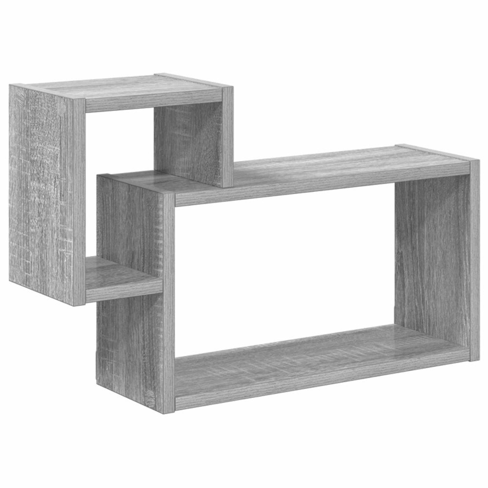 vidaXL Vägg hylla Väggmonterat Grå 55 x 15 x 35 cm Konstruerat trä