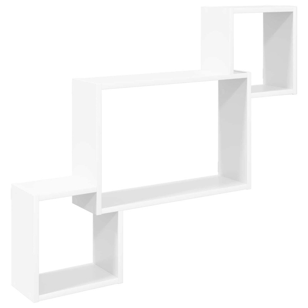 vidaXL Vägg hylla Väggmonterat Vit 91,5 x 15 x 76 cm Konstruerat trä