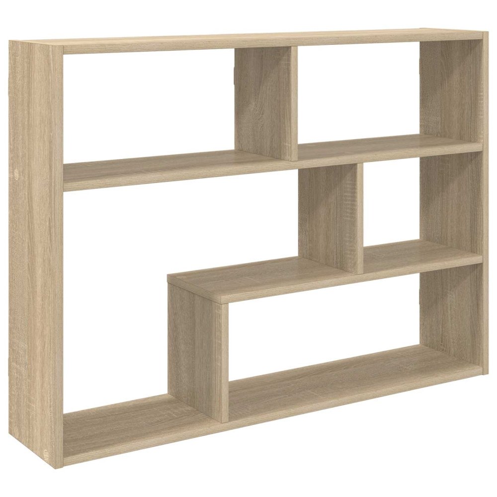 vidaXL Vägg hylla Väggmonterat Brun 95 x 20 x 69,5 cm Konstruerat trä