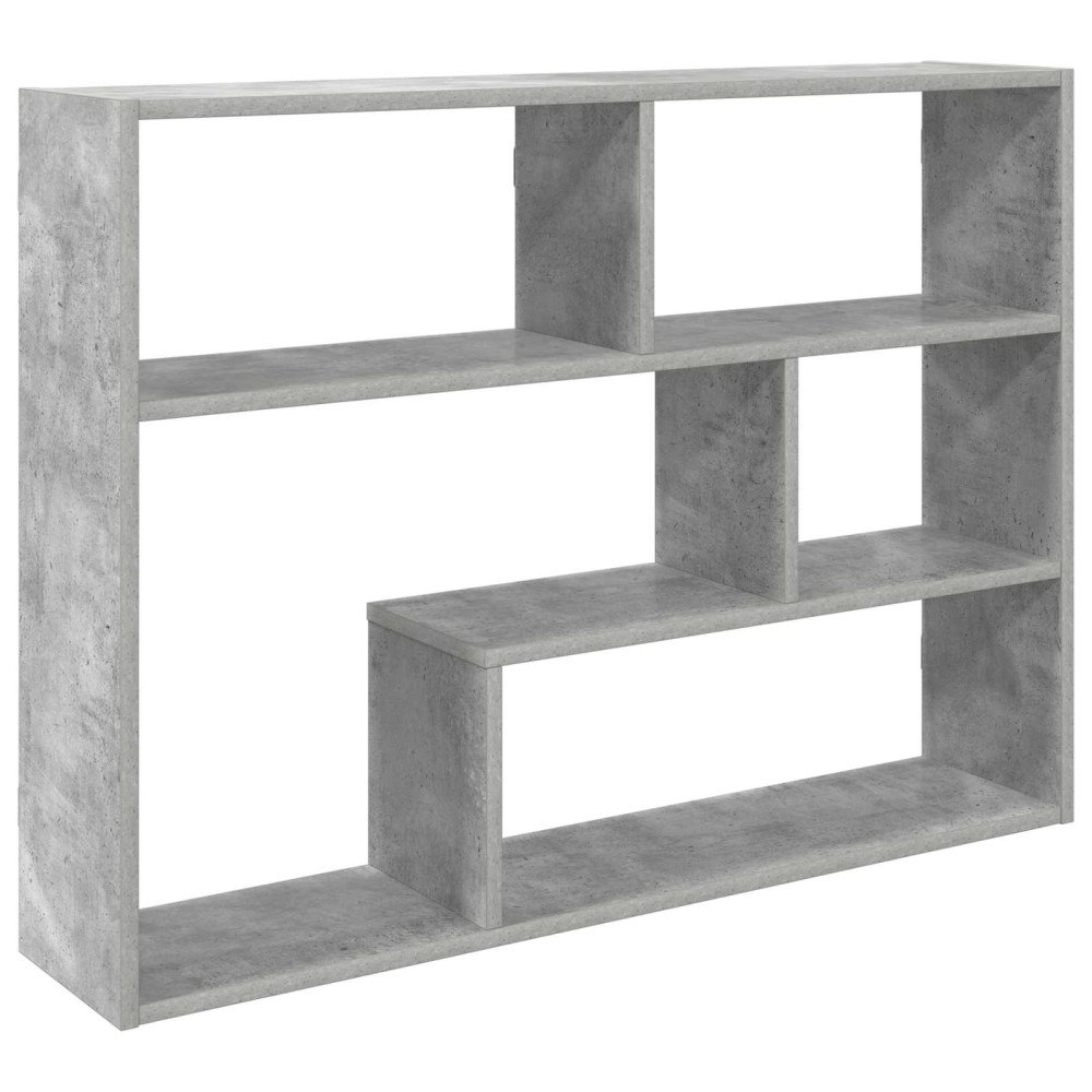 vidaXL Vägg hylla Väggmonterat Grå 95 x 20 x 69,5 cm Konstruerat trä
