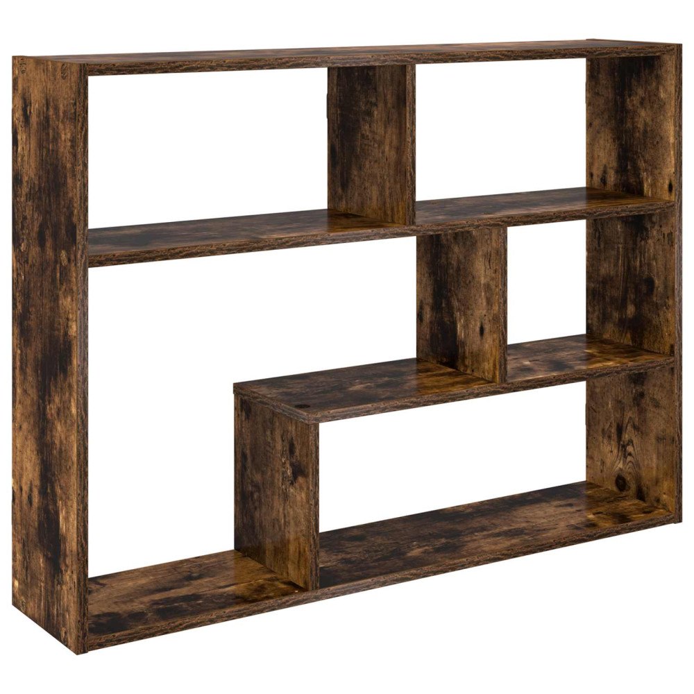 vidaXL Vägg hylla Väggmonterat Brun 95 x 20 x 69,5 cm Konstruerat trä