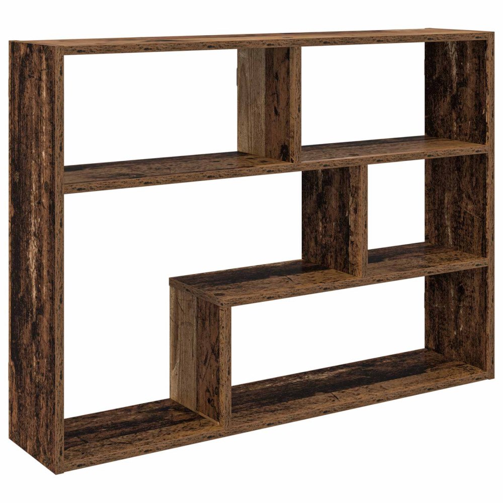 vidaXL Vägg hylla Väggmonterat Brun 95 x 20 x 69,5 cm Konstruerat trä