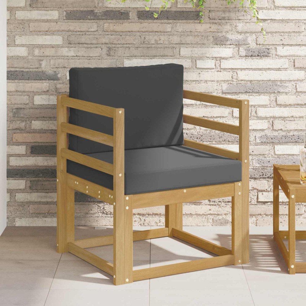 vidaXL 2 Stycke Utomhussoffset Polyester Vit och Antracit