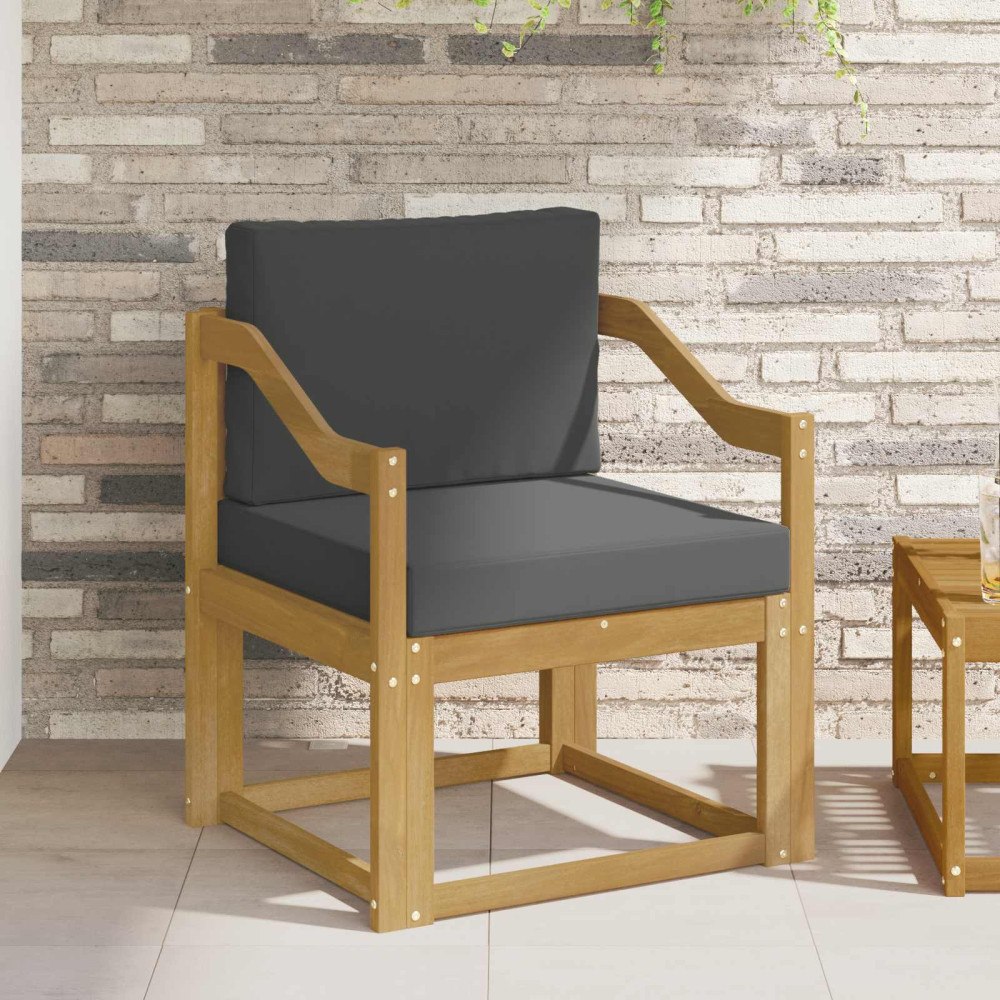 vidaXL 2 Stycke Utomhussoffset Polyester Vit och Antracit